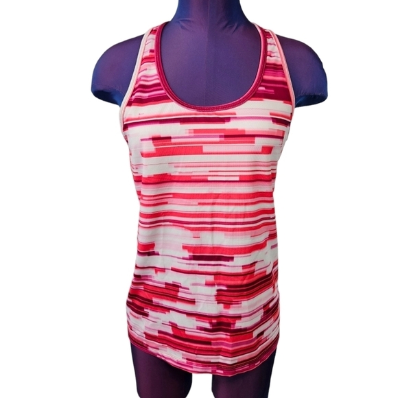 Champion Athletic Racerback Workout Tank Top Pink & White Size Large Women's - Picture 9 of 9